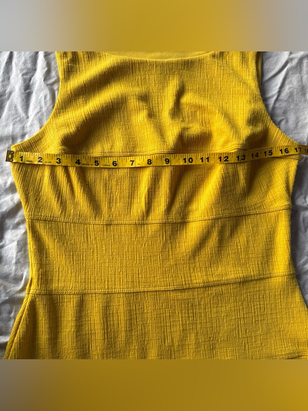 Enfocus Studio Yellow Fit & Flare Sleeveless Knee Dress Round Neck Women Size 6 - Picture 7 of 8